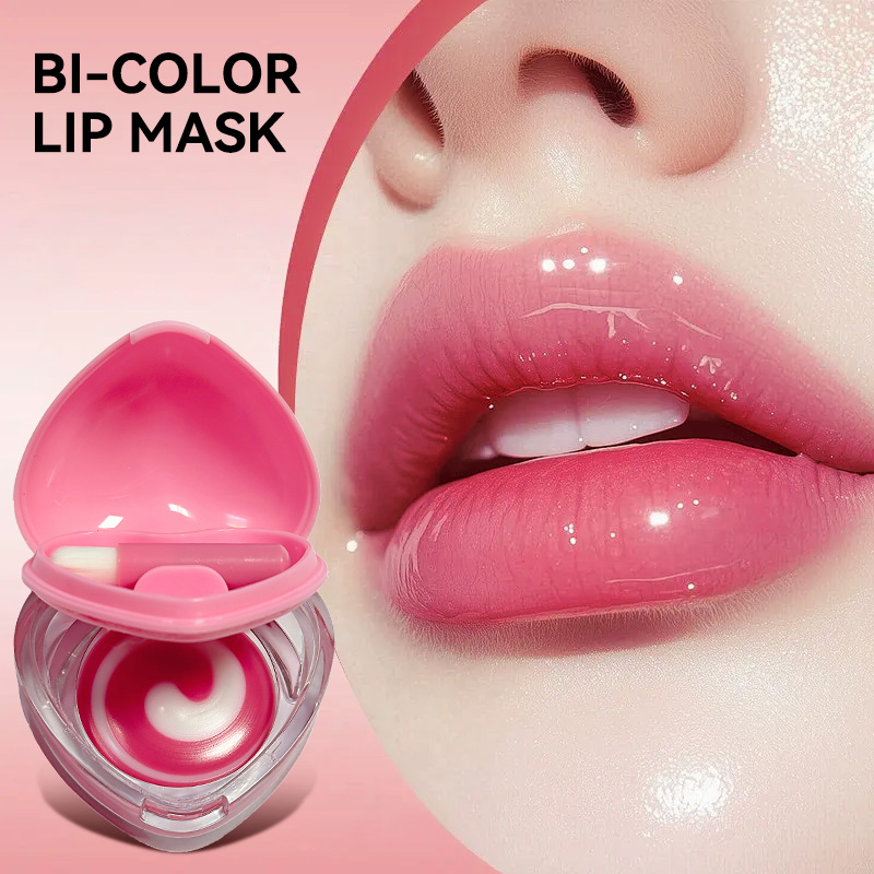 Skincare Pink - Maska do ust Luckgo Heart Double