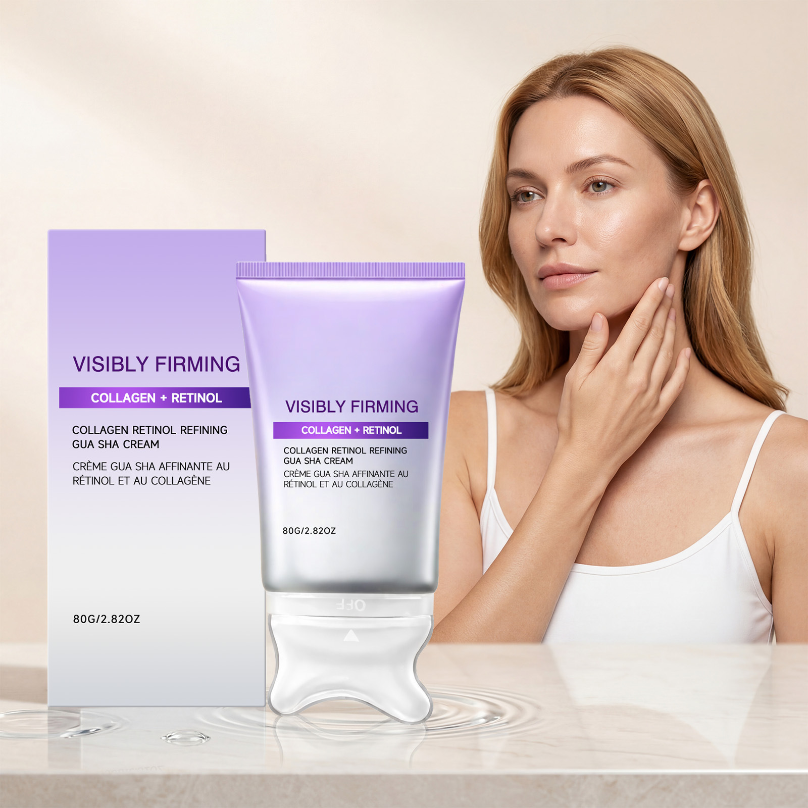 Coenzyme Q10 Cream - Masażer do twarzy z szpatułką do