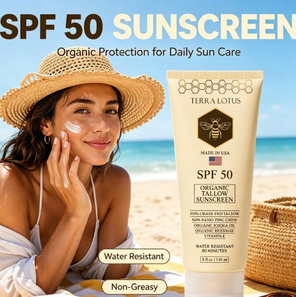Physical Sunscreen Mineral - 148ml SPF50 Organiczny Krem z Tallem