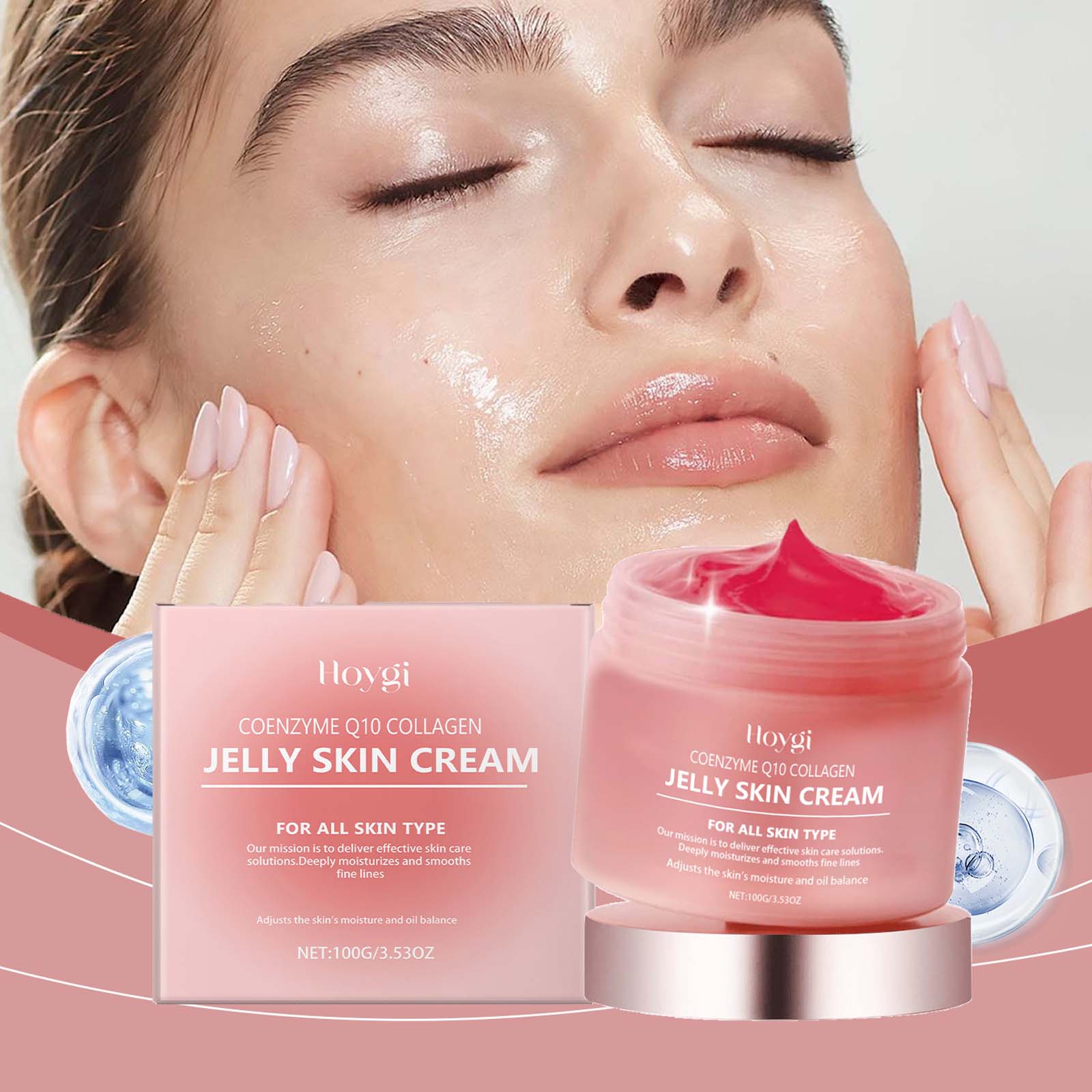 Coenzyme Q10 Cream - Kolagenowy krem z galaretką Głęboko nawilżający