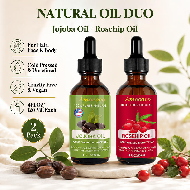 Amococo 2 szt. Olejek Jojoba i – Face Oil Rosehip recenzja i cena